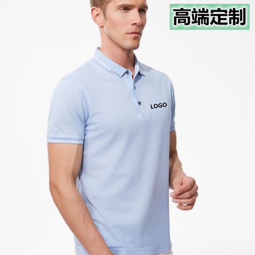 高端定制POLO衫短袖工装商务休闲职业装展会销售工作服商务上衣潮