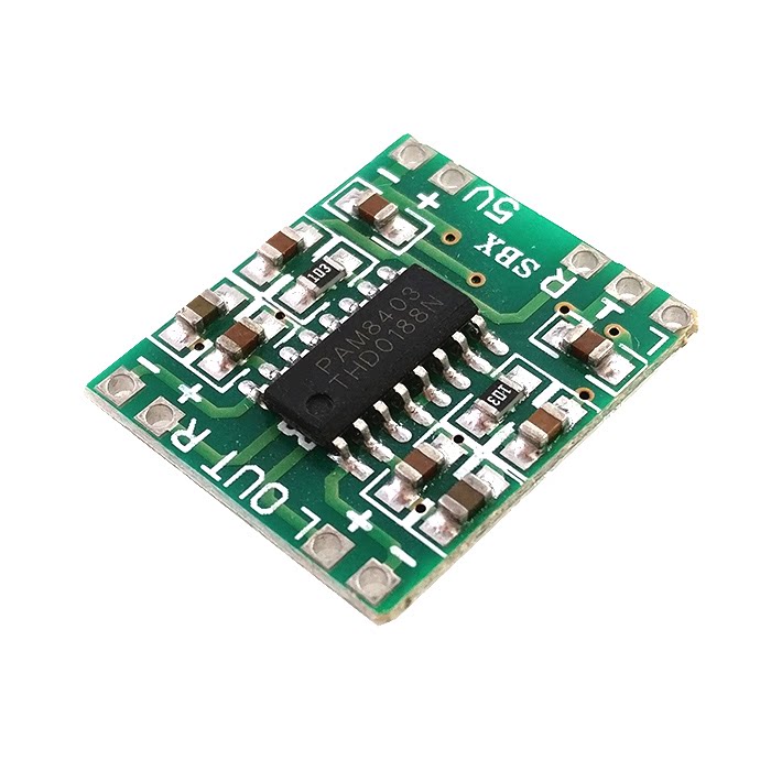 超微型数字功放板模块 2*3w d类 pam8403 高效2.5～5v 可usb供电