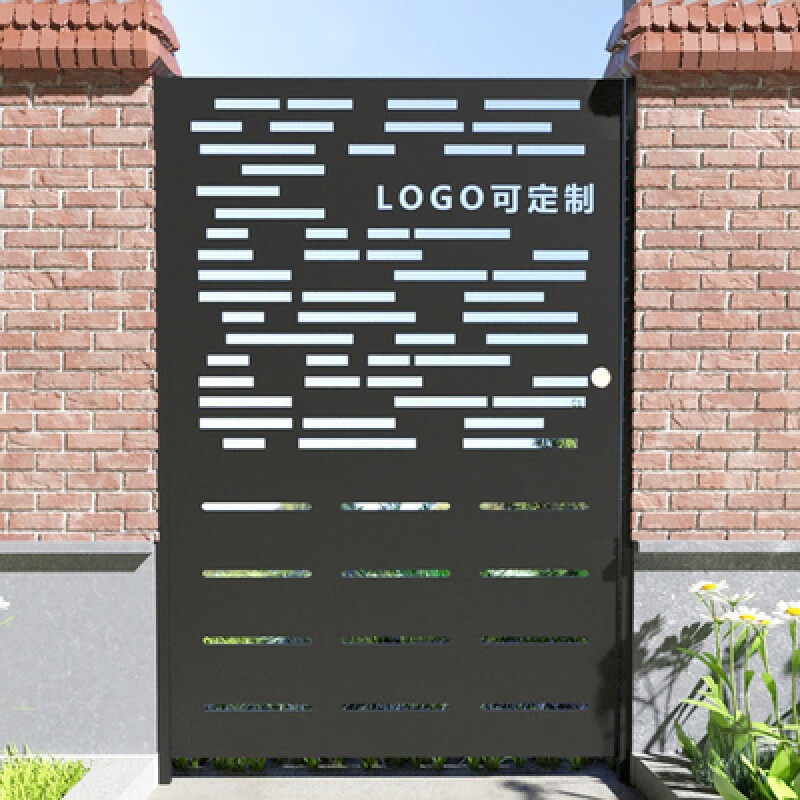 定制围墙栅栏门现代不锈钢别墅花园院子小门户外铁门庭院门单双开