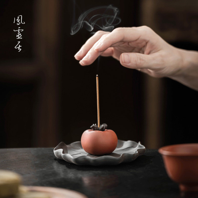 特别好看的香插沉香线香托盘底座图片