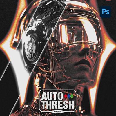 PS复古美感颗粒风格化插件AUTOTHRESH PS Plugin V1.0.1图形设计