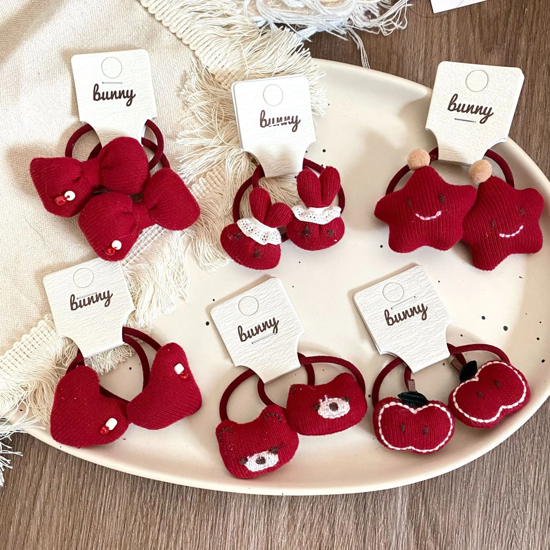 新年款红色爱心星星小兔儿童发圈发绳头绳小皮筋,童装/婴儿装/亲子装,发饰,淘宝优惠券,粉丝福利购,淘宝优惠卷