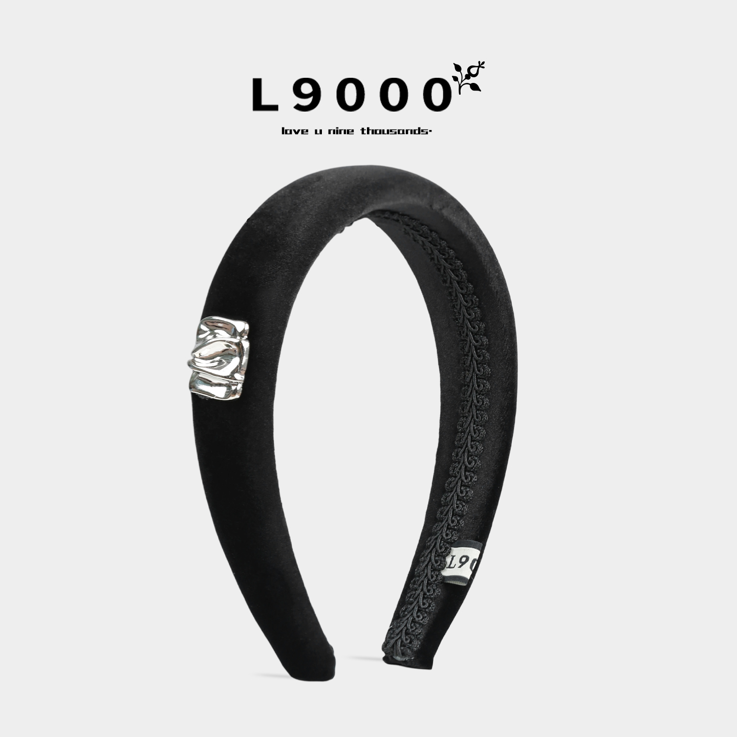 【轻奢黑色丝绒】高级感带标发箍