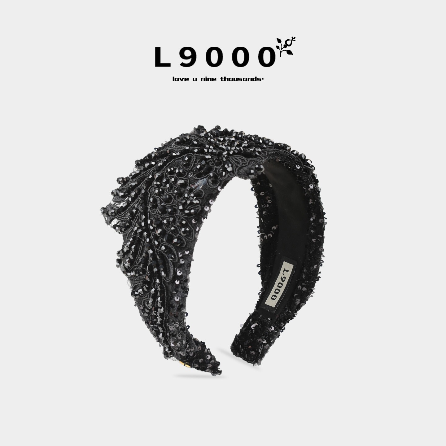 L9000高档【黑色宽边发箍】