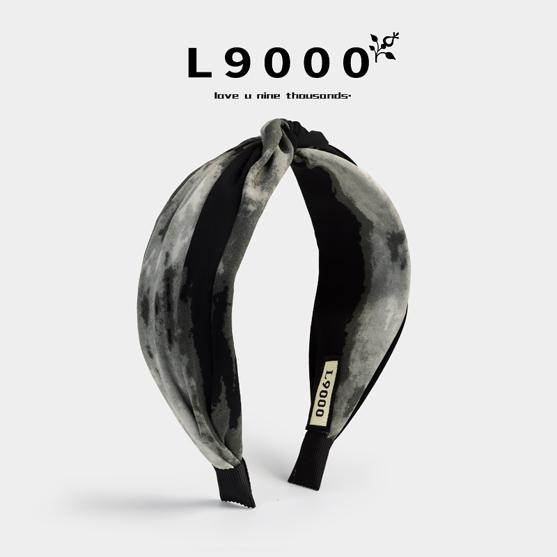 L9000/水墨风文艺春秋发箍交叉打结显脸小头箍气质宽边国风头饰品