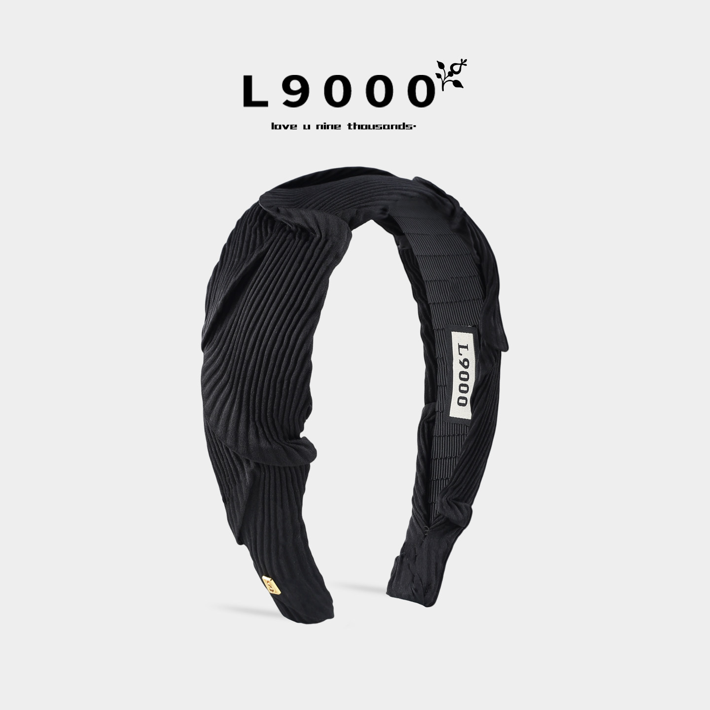 L9000/轻奢麻花辫褶皱发箍女增高颅顶小香风发卡宽边头饰新款头箍