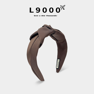 洗脸缎面头饰春夏大头围发带女2026新款 L9000 栗色高级感发箍女款