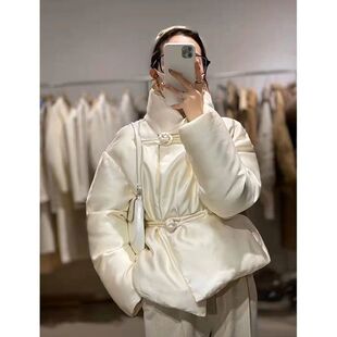 新中式羽绒服女士设计感小众中国风百搭高级感白鸭绒保暖2025秋冬
