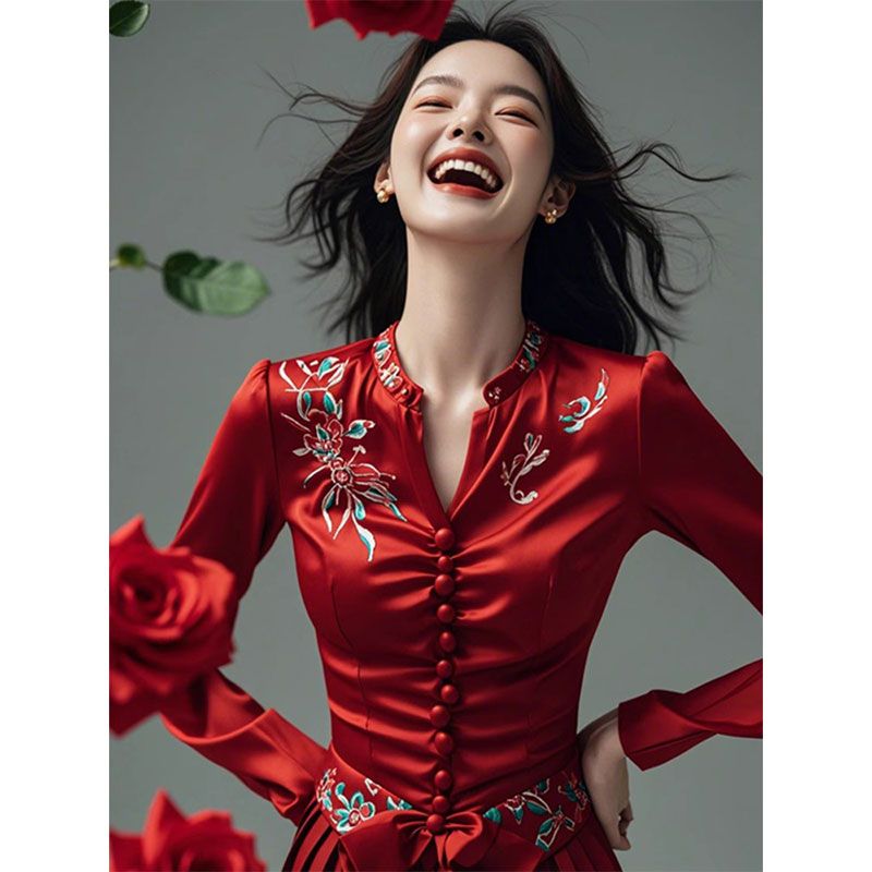 新中式国风新年本命年红