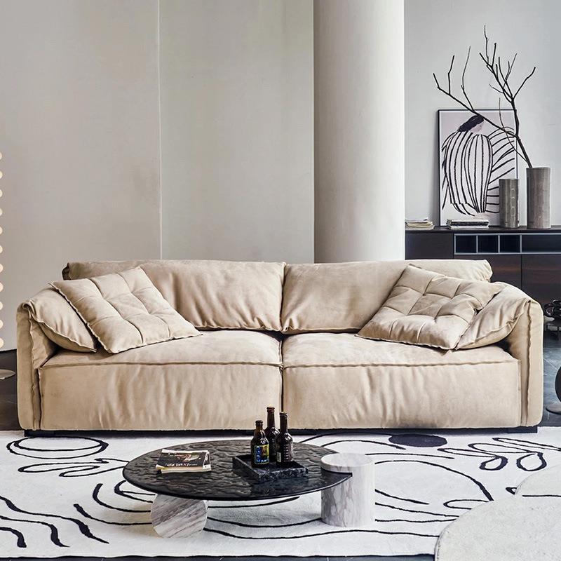 Baxter大象耳朵沙发意式极简客厅小户型直排布艺羽绒磨砂布沙发