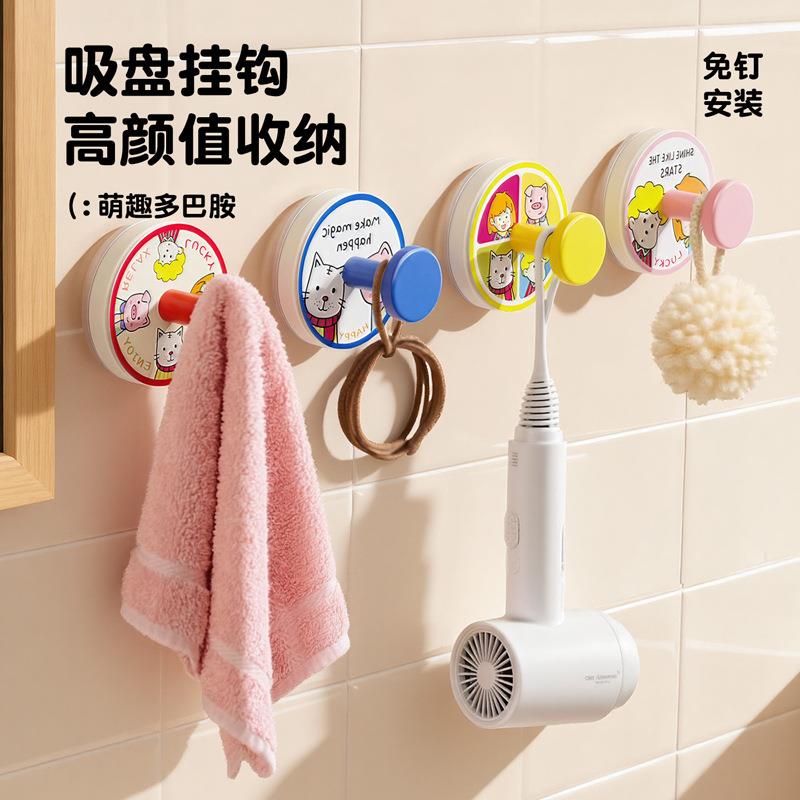 多巴胺吸盘挂钩壁挂卫生间粘钩门后挂勾无痕粘钩免打孔挂衣钩