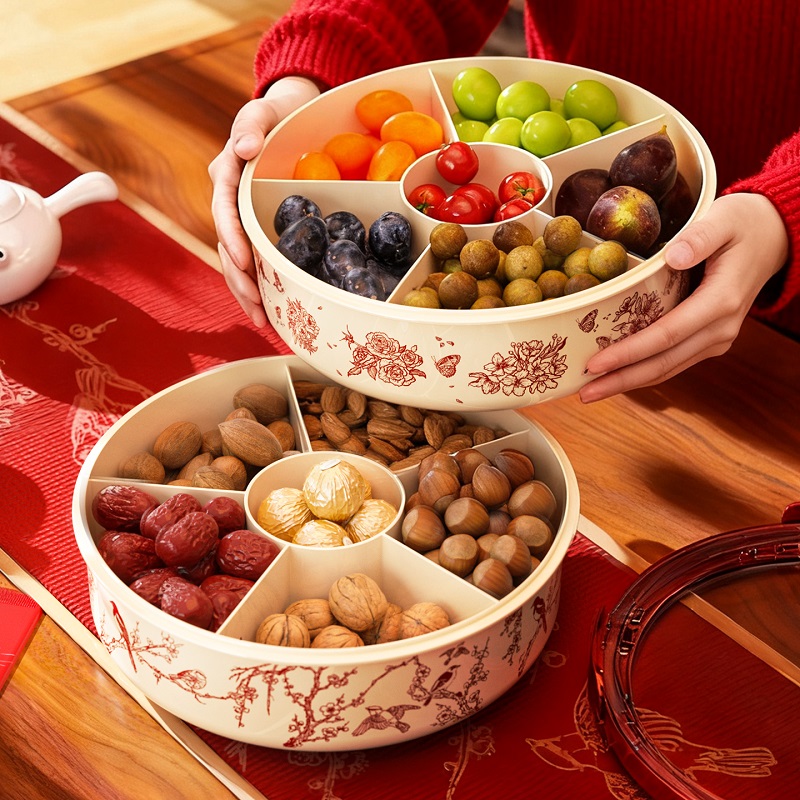 喜上眉梢旋转密封干果盘