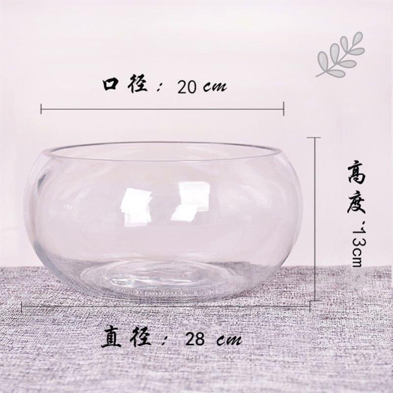 水培玻璃花瓶透明碗莲荷花铜钱草盆缸养睡莲盆缸碗莲盆铁树专用盆