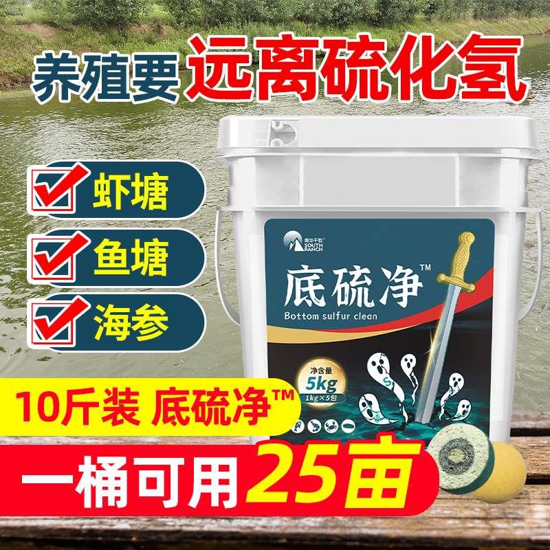 底硫净水产养殖硫化氢克星小龙虾蟹海参鱼塘池底部硫化氢净化水质