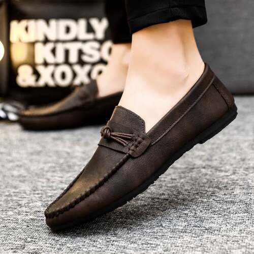 Mens Shoes Loafers For Men Leather Casual Brand Formal Flat