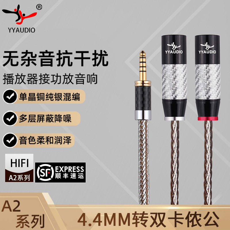 YYAUDIO杨阳4.4转双卡农公音频线