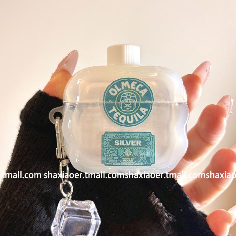 立体龙舌兰瓶盖适用airpods4保护壳airpodspro3保护套新款苹果耳机保护壳pro2耳机套女款二三4代耳机壳韩风潮