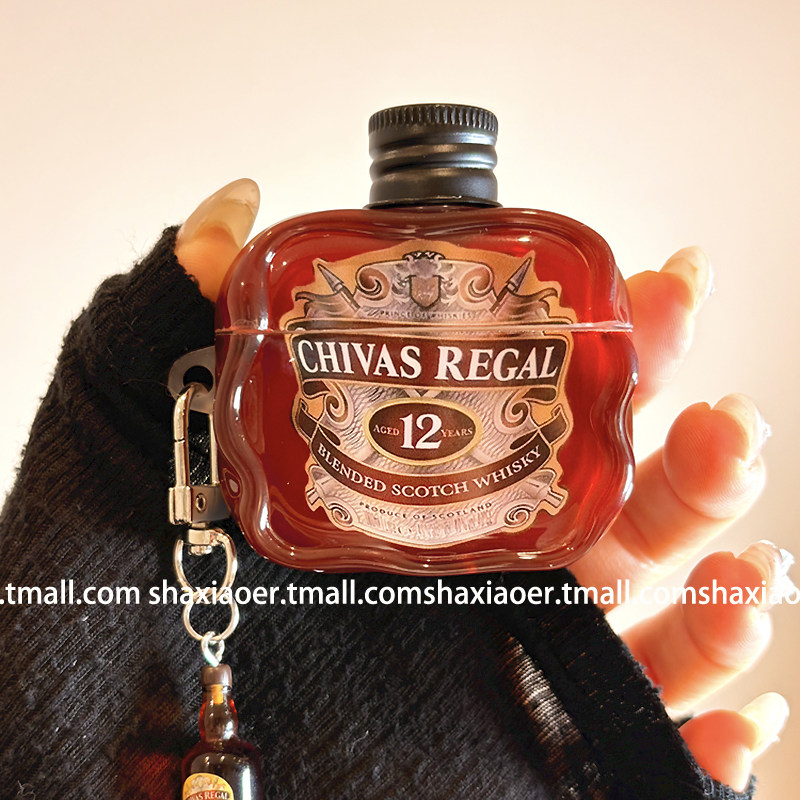 ins风洋酒瓶适用airpods4保护壳airpodspro3保护套新款苹果耳机保护壳pro2耳机套女款二三4代耳机壳个性男款