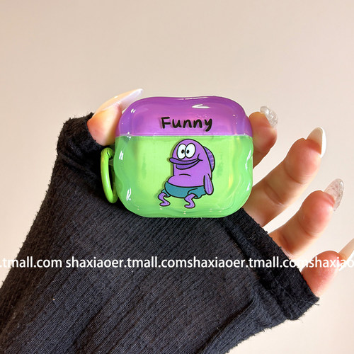 情侣款比奇堡小丑鱼带挂饰耳机壳