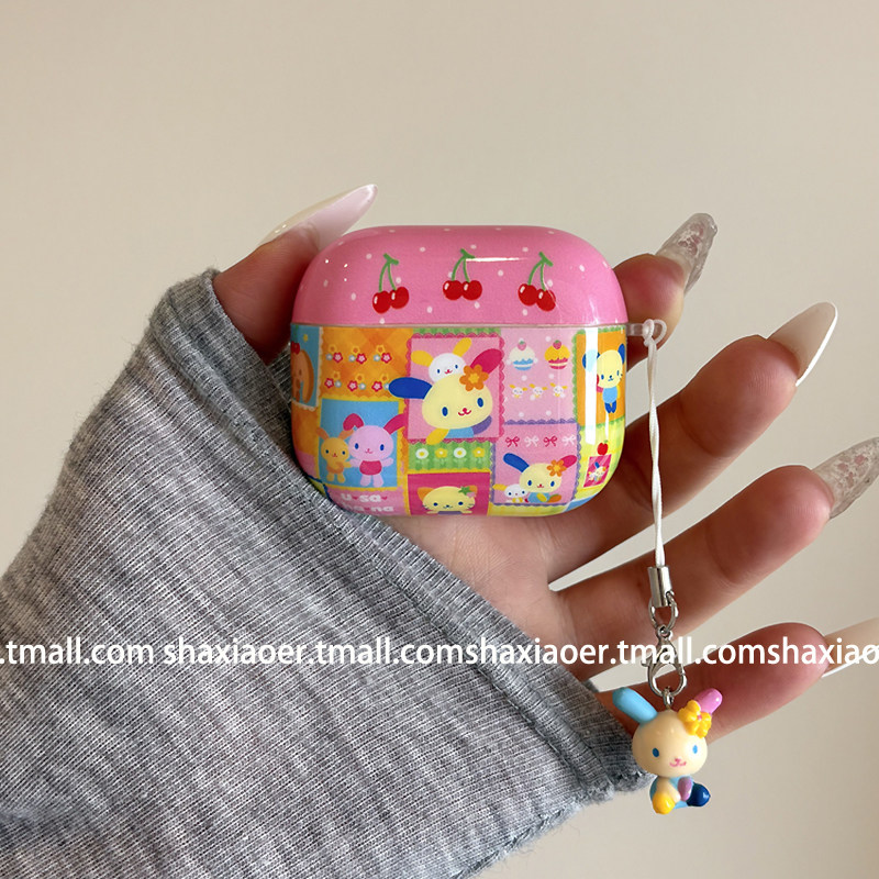 ins风可爱花小兔带挂件适用airpodspro3保护套新4代airpods3耳机套二代苹果airpodspro2耳机保护套卡通少女心,3C数码配件,耳机保护套,淘宝优惠券,粉丝福利购,淘宝优惠卷