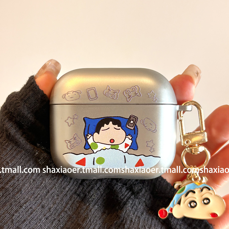 适用苹果耳机壳蜡笔小新卡通