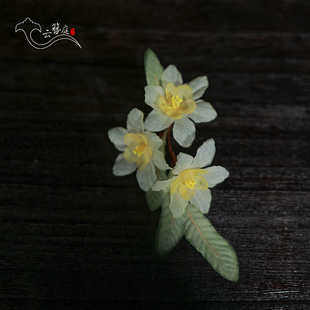 水仙花朵发夹汉服配饰古风十二花神宋制烫花头花头饰发饰2025新款