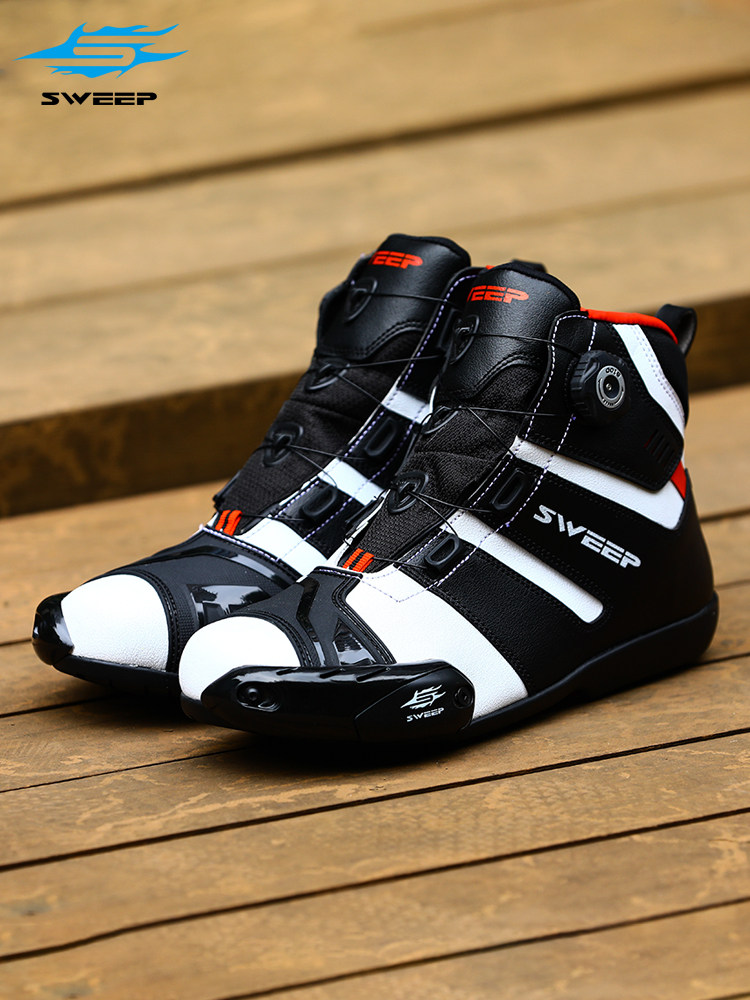 sweep摩托车靴子夏季赛车骑行机跑车男款防水防摔公路四季休闲