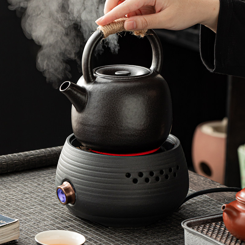 从瓦围炉陶瓷煮茶壶煮茶器套装家用电陶炉小型干烧普洱白茶煮茶炉
