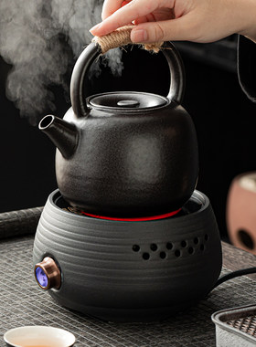 从瓦围炉陶瓷煮茶壶煮茶器套装家用电陶炉小型干烧普洱白茶煮茶炉