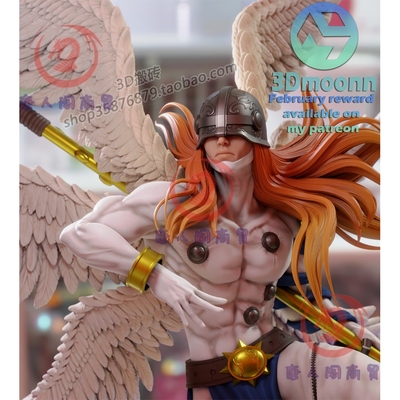 天使兽数码暴龙宝贝STL文件素材数据图纸3D打印模型非手办GK白模