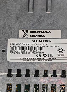 6SL3246-0BA22-1FA0 控制单元 6SL