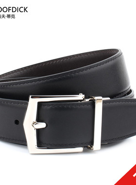 MALOOFDICK马洛夫蒂克双面旋转铜针扣裤腰带商务休闲款牛皮皮带男