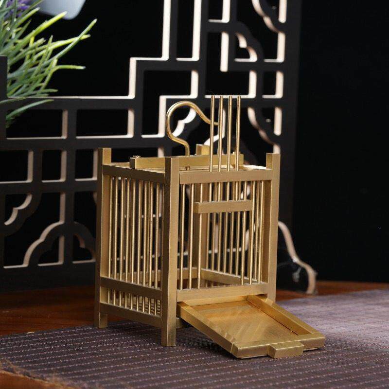 黄铜笼子鸟笼蛐蛐笼子高档蝈蝈宠物笼子创意精品工艺品摆件装饰品