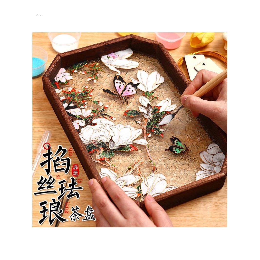 【遇见你如春水映梨花】掐丝珐琅手工材料非遗景泰蓝创意礼物