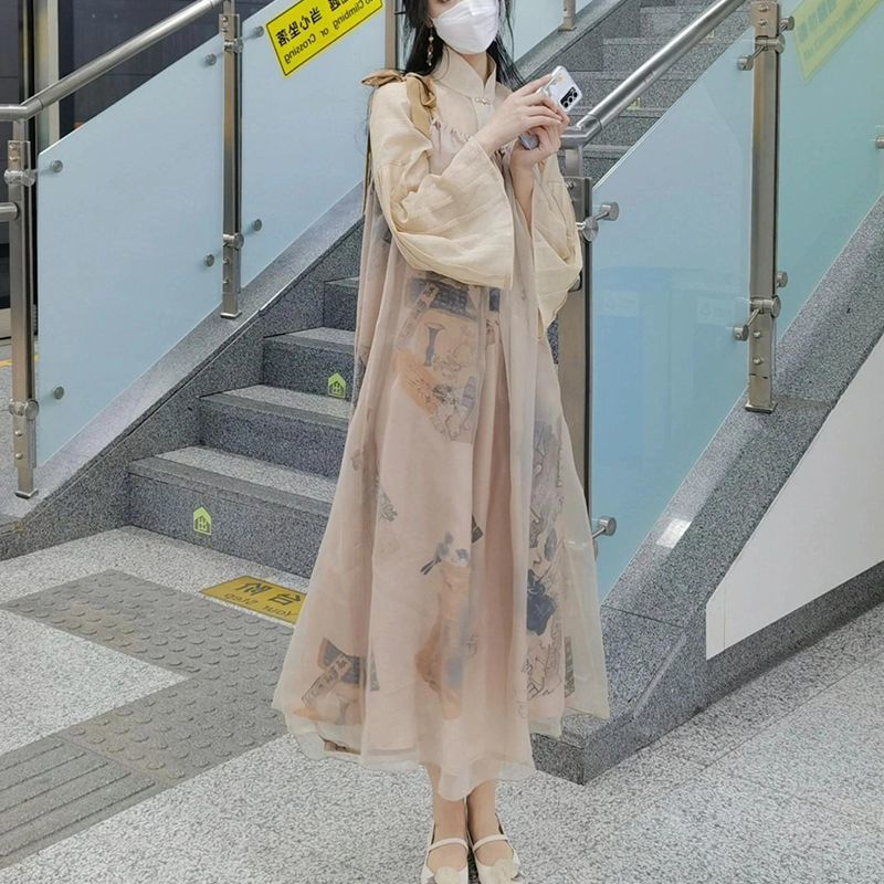 新中式国风改良汉服元素禅意吊带