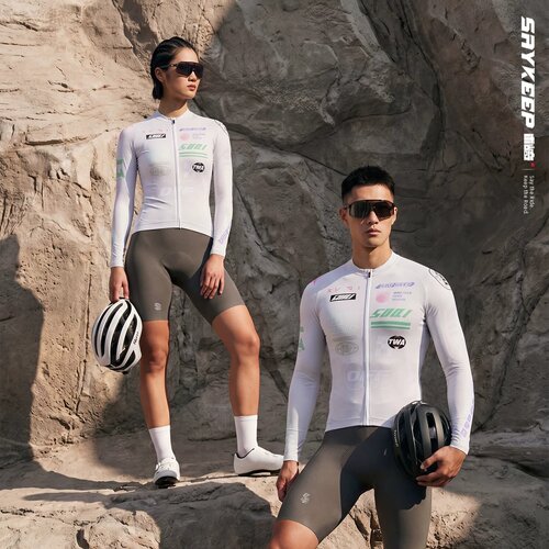 术崎Saykeep新款长袖骑行服轻薄透气公路车自行车上衣男女同款