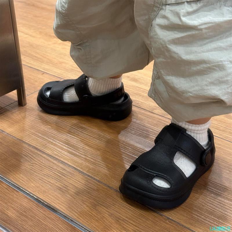 儿童拖鞋男童女孩夏外出凉拖鞋学步宝宝洞洞鞋eva防滑软底新款*