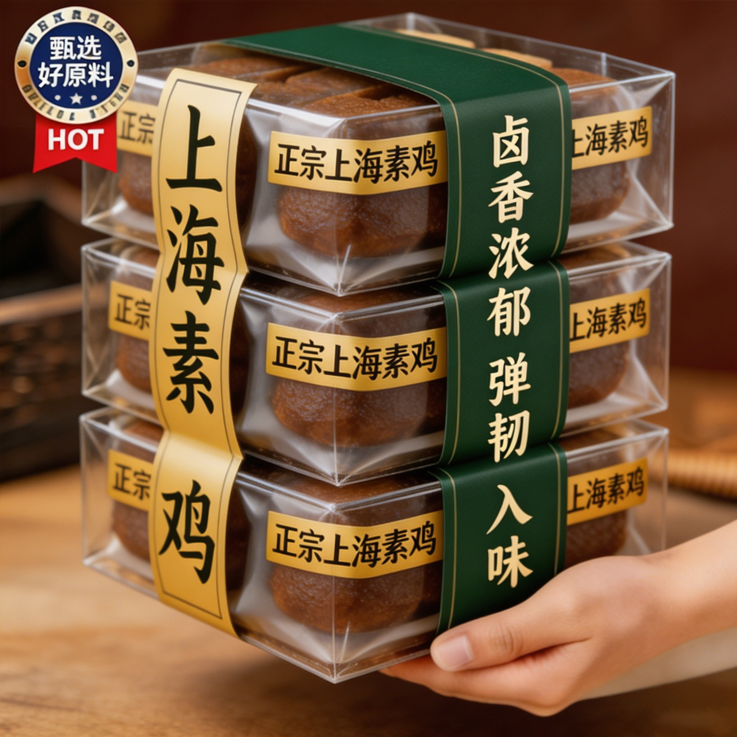 【现做现发】上海特产素鸡豆制品小零食小吃纯素食开袋即食熟食