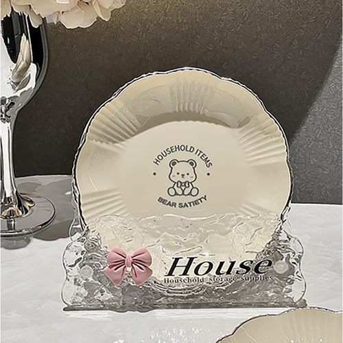 轻奢骨碟家用餐桌垃圾渣盘吐骨头盘碟小吃碟食品级收纳水果盘碟子