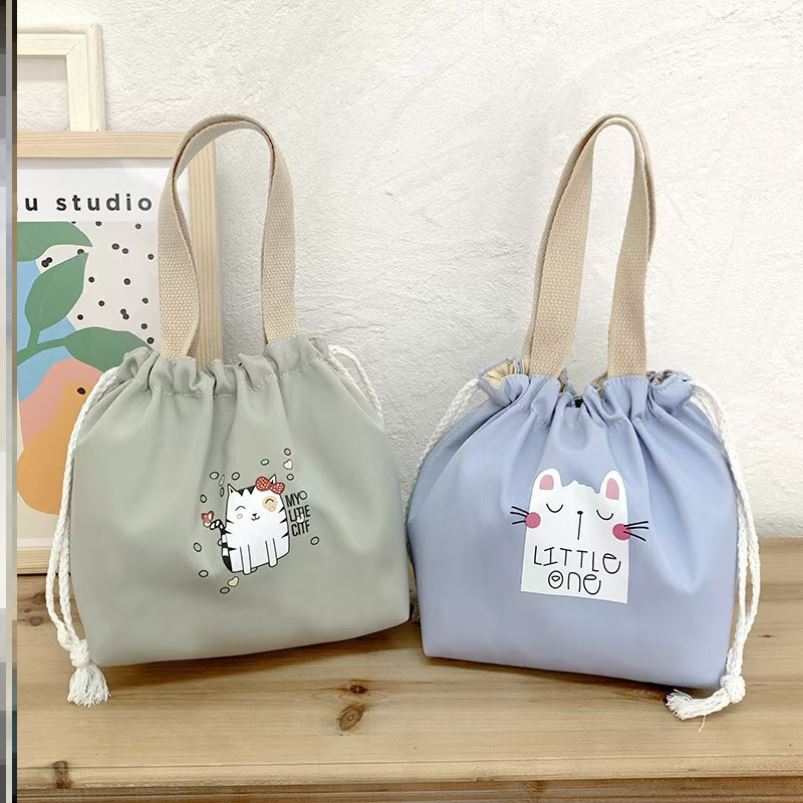 防水便当包饭盒袋学生饭袋子手提袋时尚午餐包便当袋可爱带饭包包