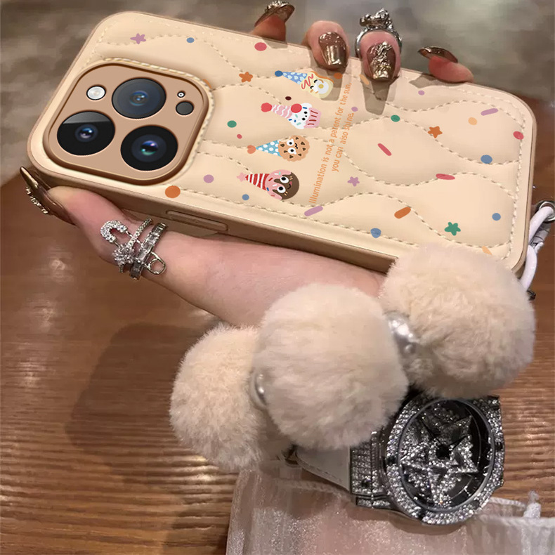 羽绒服曲奇饼干适用三星s25edge手机壳s24+秋冬s23ultra硅胶a15防摔a17挂绳a26全包a35高端a53卡通a54女新款