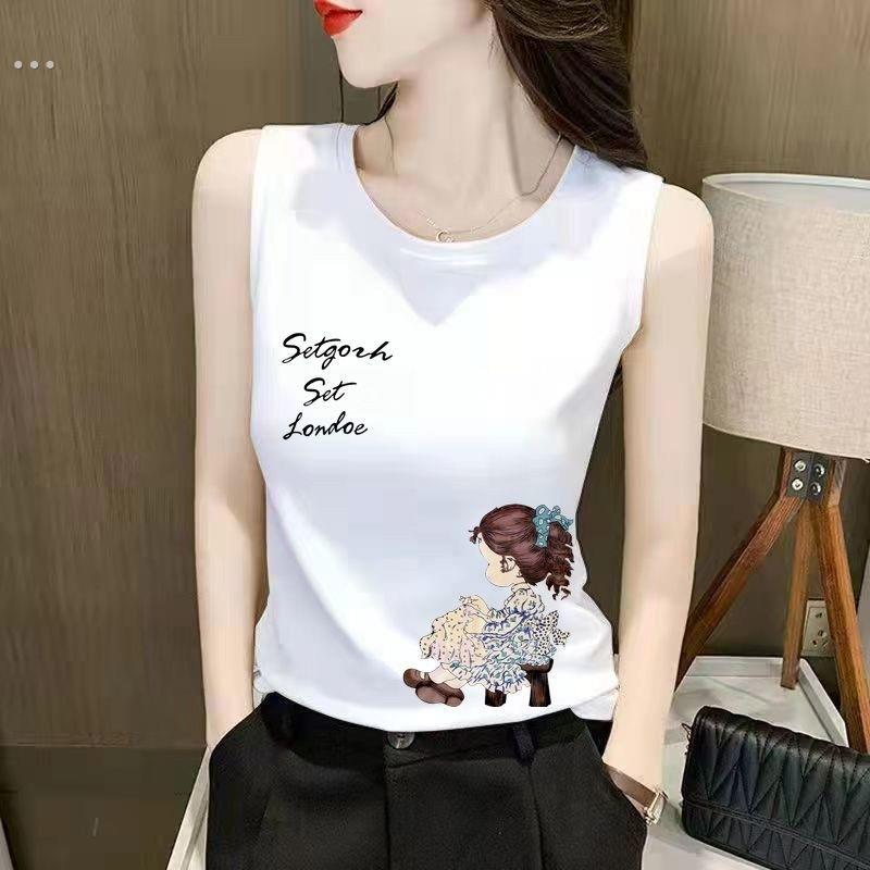 舒适纯棉新款一件装无袖背心女外穿性感修身韩版休闲百搭圆领T恤