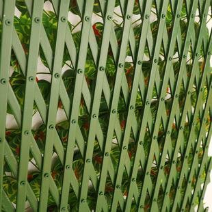 仿真塑料伸缩栅栏绿色植物篱笆庭院围栏遮挡阳台墙面装饰塑料栅栏