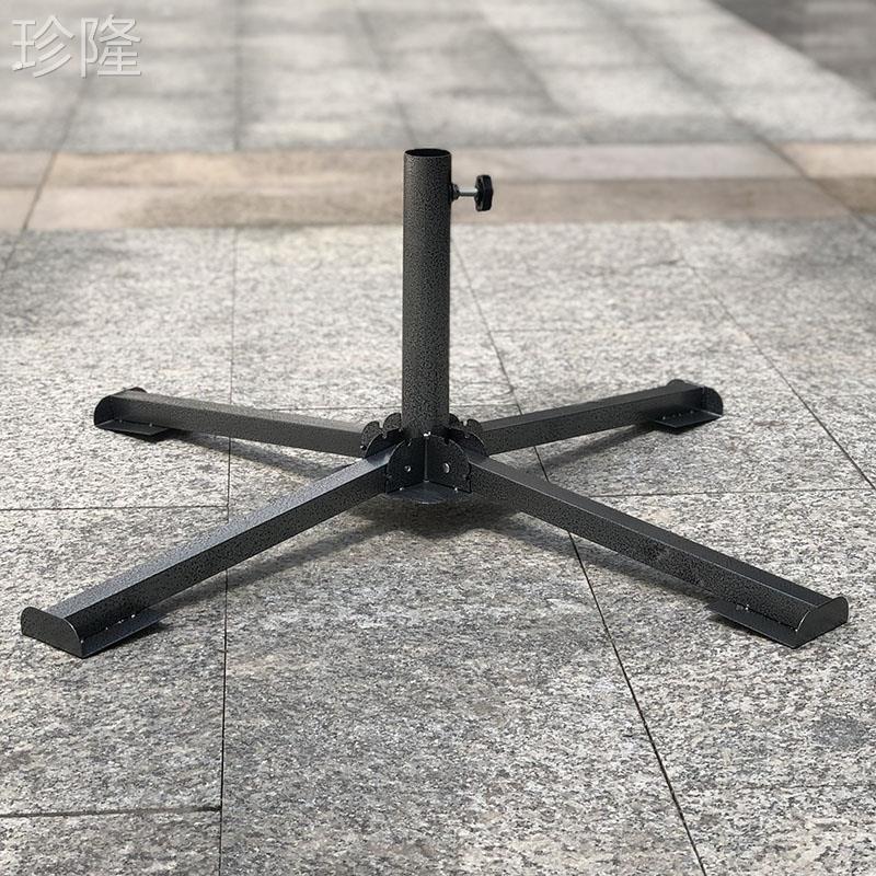 户外遮阳伞摆摊伞底座四脚固定铁架底座十字遮阳伞折叠支架伞坐图片