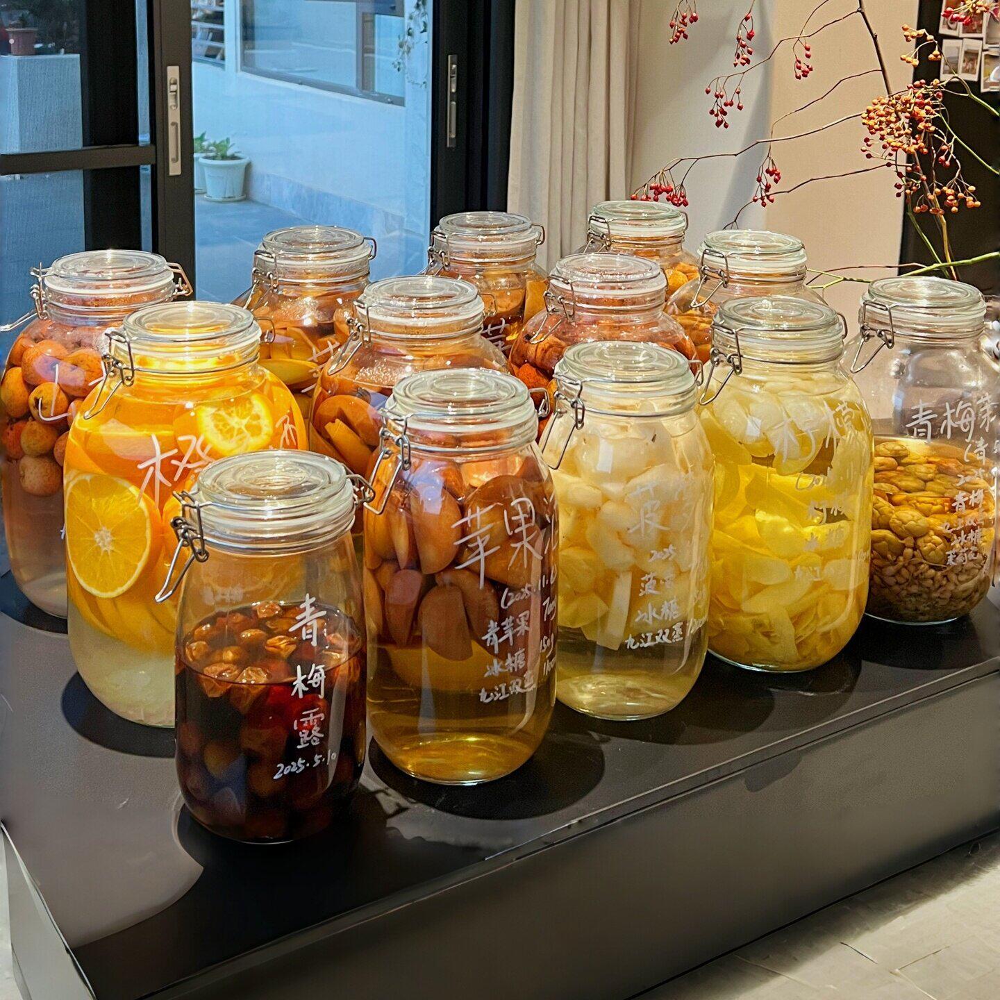 【夏日好物】玻璃瓶泡酒专用高颜值密封瓶装甜酒酿的罐子圆形酒瓶