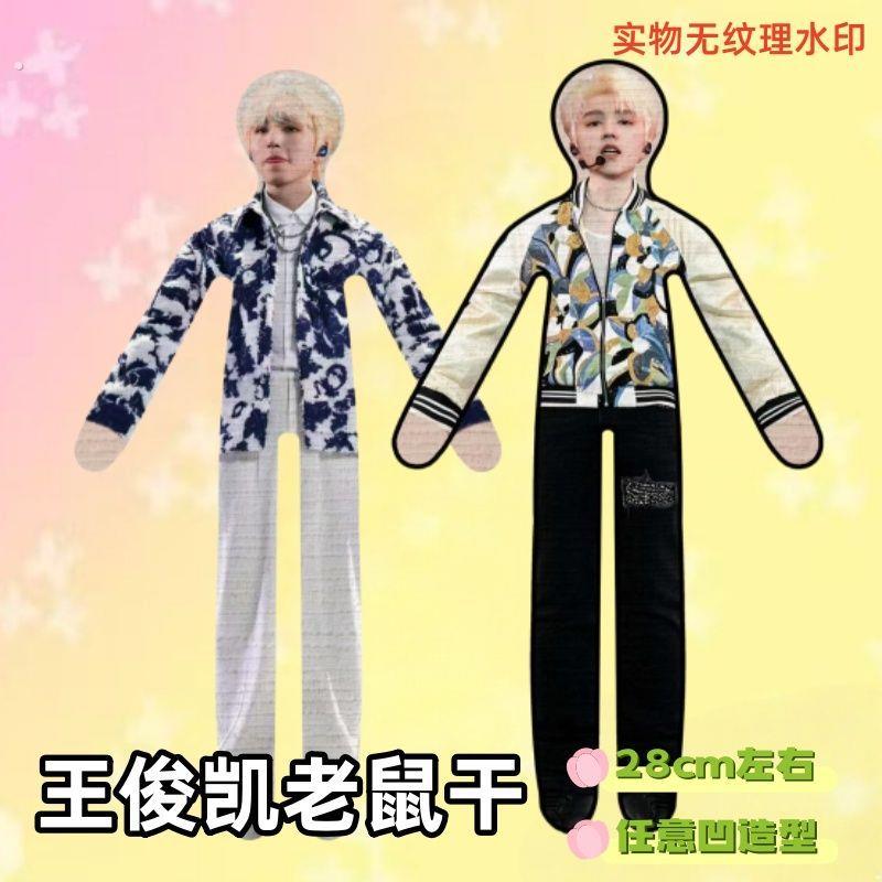 新款王俊凯演唱会同款分正反面抽象老鼠干玩偶高颜值物料送礼收藏