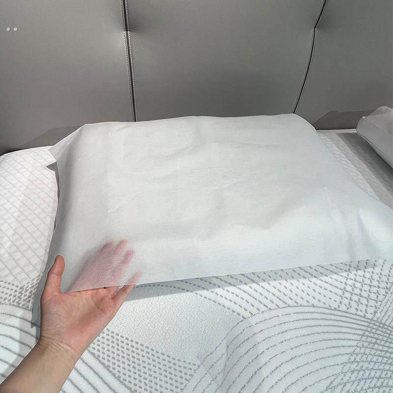一次性透气不织布枕巾垫脚巾试躺枕头防脏防油垫巾40*70方巾100张