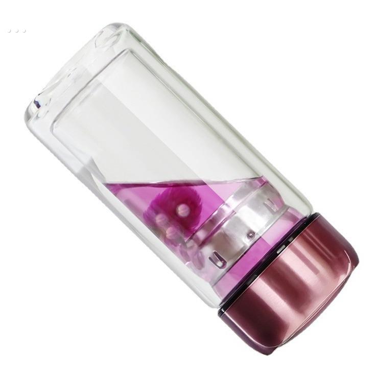 特小水杯150毫升双层隔热茶水分离玻璃杯男女士容量杯子茶杯高档