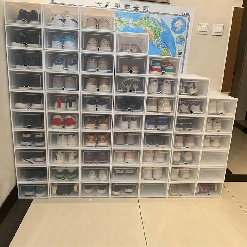5YA1鞋盒收纳盒透明鞋子收纳抽屉式省空间鞋架折叠鞋收纳存放