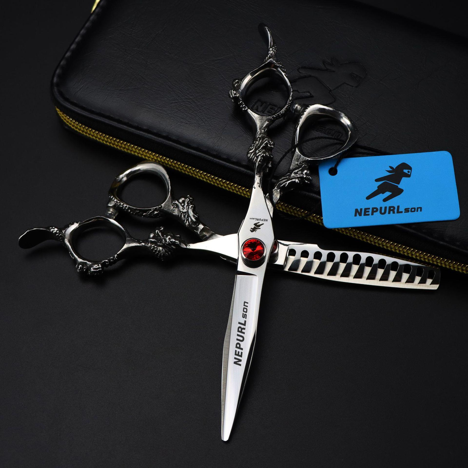 6.0寸奈普森剑型龙柄 美发剪 理发剪 平剪 牙剪 打薄剪FM101